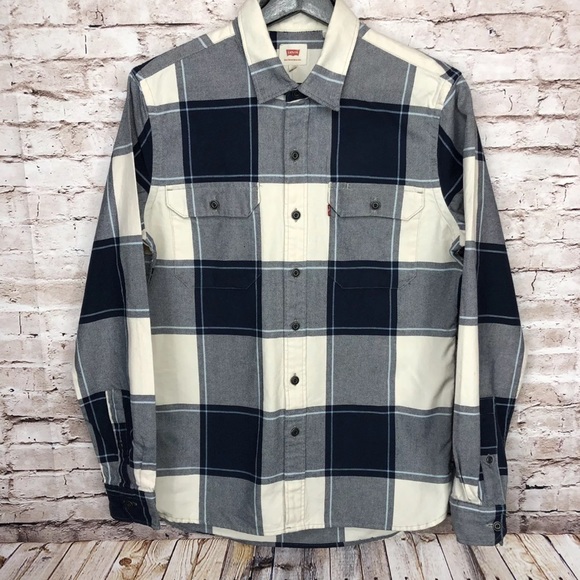 Levi's Other - Levis Mens Shirt Blue Plaid Long Sleeve Sz S